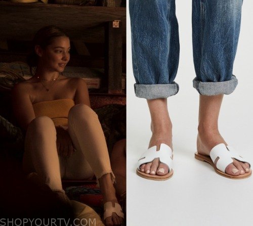 Outer Banks: Season 1 Episode 4 Sarah's White Sandals | Shop Your TV