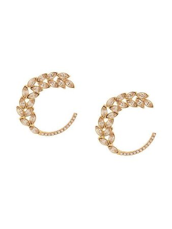 Oscar de la Renta encrusted hoop earrings $390 - Buy SS19 Online - Fast Global Delivery, Price