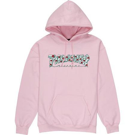 thrasher hoodie pink