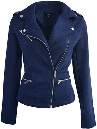 ODCOCD Faux Suede Jacket for Women Long Sleeve Zipper Up Casual Outwear at Amazon Women's Coats Shop