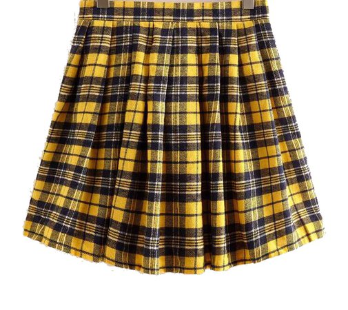 plaid yellow skirt 2