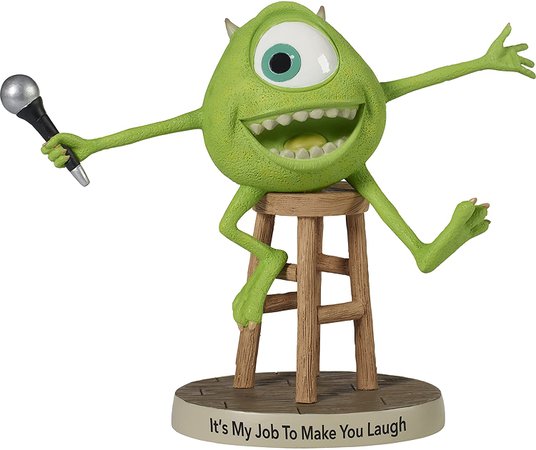 Amazon.com: precious moments Disney Showcase, Pixar Monsters, Inc., su My Job para que te Laugh Mike Wazowski figura decorativa de resina, 172702: Home & Kitchen