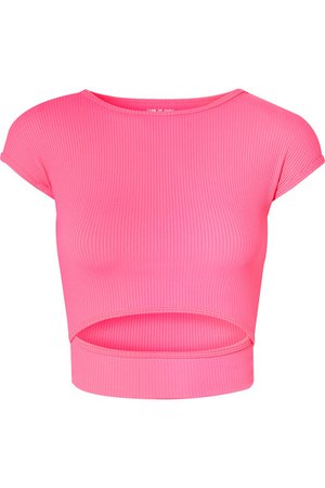 Year of Ours | Kayla cropped cutout ribbed stretch top | NET-A-PORTER.COM