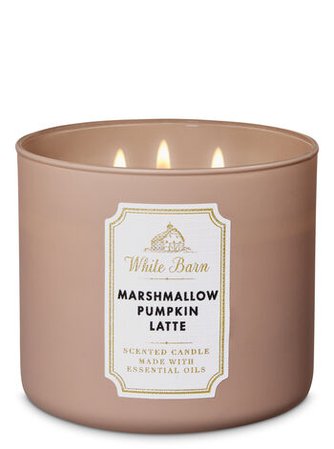 Marshmallow Pumpkin Latte 3-Wick Candle | Bath & Body Works