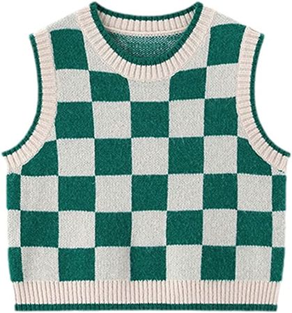 Amazon.com: Japanese Style Cute Ladies Sweater Vest Print Sleeveless Loose Jacket Knitted Vest Retro Autumn Pullover Top style 22 One Size : Clothing, Shoes & Jewelry