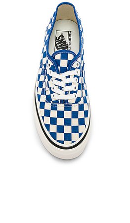 Vans Authentic 44 Sneaker in OG Blue & Check | REVOLVE