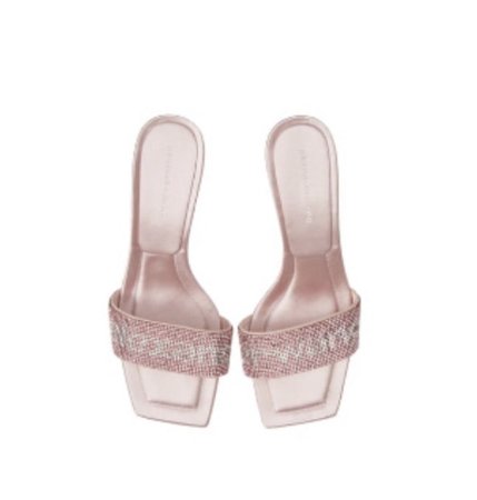 Spoiled Libra - Alexander Wang Pink Crystal Kitty Heel Sandals