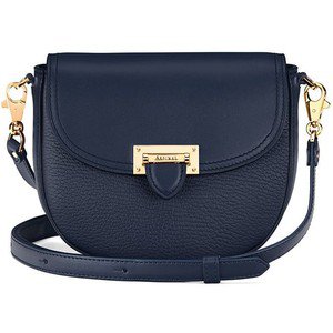 Altuzarra Ghianda Saddle Bag in Navy Grain Leather - Meghan Markle's Handbags - Meghan's Fashion