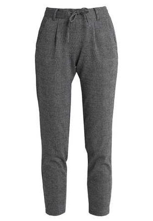 TOM TAILOR DENIM CHECKED COSY PANTS - Trousers - cosy grey melange - Zalando.co.uk