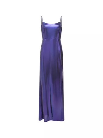 Ronja Liquid Strappy Midi Dress Cobalt Violet | French Connection US