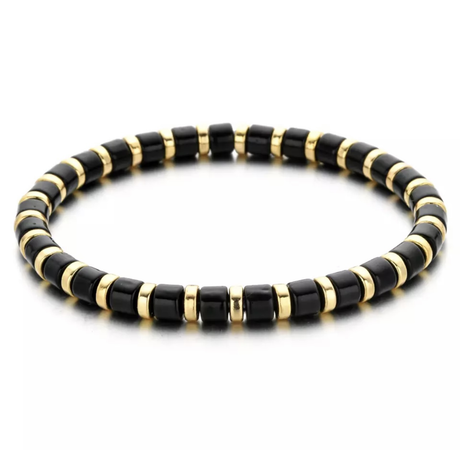 black candy stripe bracelet