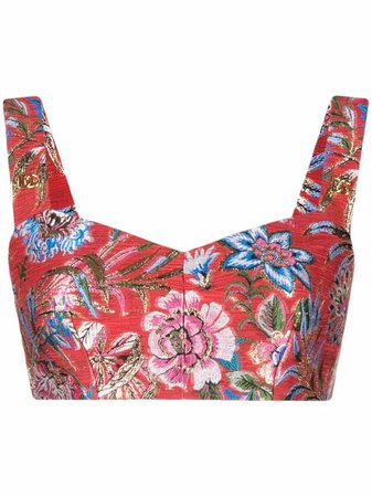 Shop Dolce & Gabbana floral jacquard bustier-style top with Express Delivery - FARFETCH
