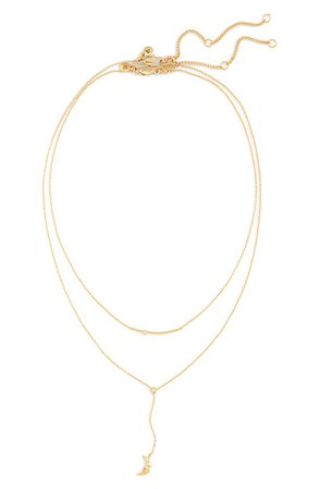 Madewell Hammered Moon Chain Set of 2 Necklaces | Nordstrom