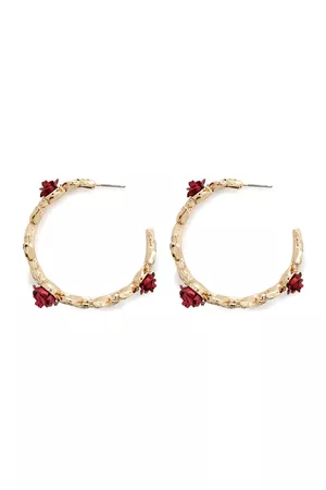 Floral Hoop Earrings | Forever 21