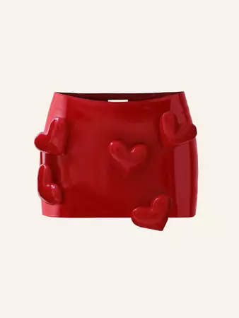 Love Mini Mini skort in Red patent – CULTNAKED