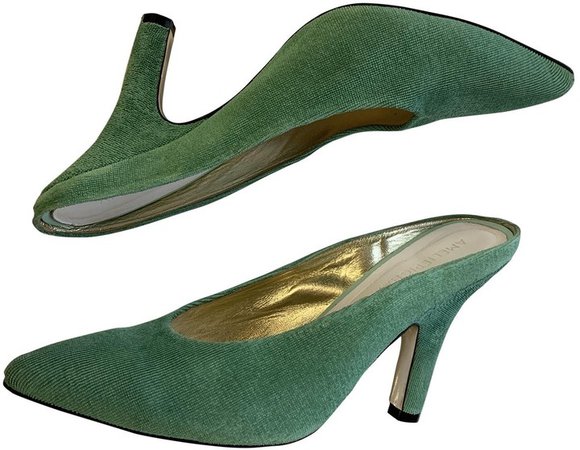 Green Cloth Sandals