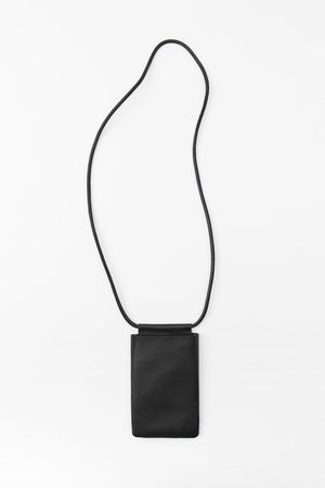 LEATHER CELL PHONE CASE - Black | ZARA United States