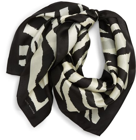 Zebra Stripe Square Silk