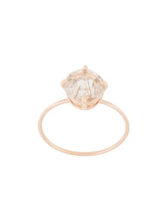 Natalie Marie 9kt rose gold rutilated quartz ring