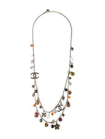 Chanel Multistone & Pearl Precious Symbols Station Necklace - Necklaces - CHA298866 | The RealReal