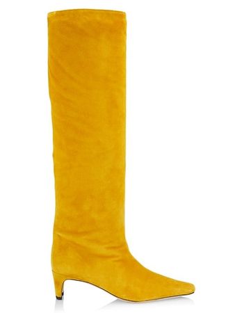 Shop STAUD Wally Suede Knee-High Boots | Saks Fifth Avenue