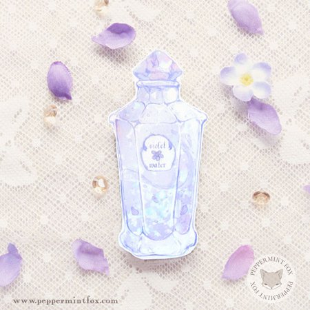 Violet Water Bottle Brooch - Peppermint Fox