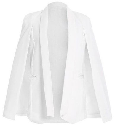 white cape blazer