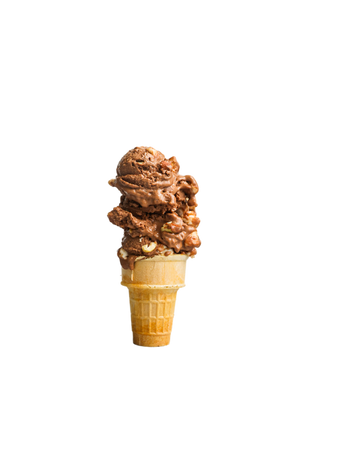 rocky road ice cream cone food