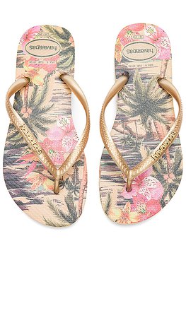 Havaianas Slim Tropical Sandal in Ivory | REVOLVE