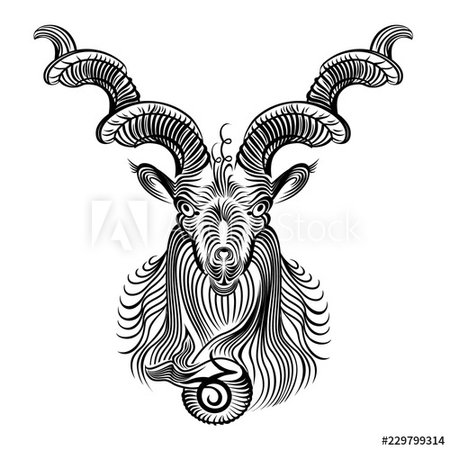 Tattoo signs Capricorn - Buy this stock vector and explore similar vectors at Adobe Stock | Adobe Stock