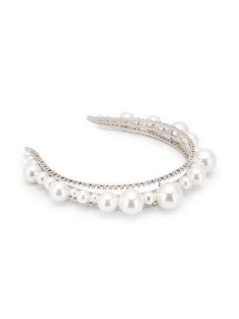 Givenchy Embellished Structured Headband BF400UF02D Silver | Farfetch