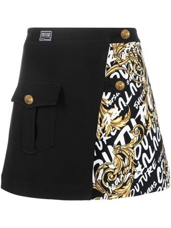 Versace Jeans Couture Barocco Print Mini Skirt - Farfetch