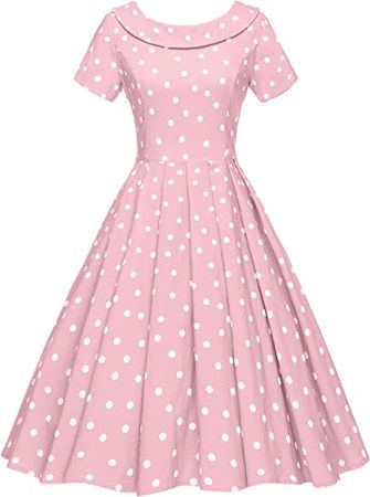 GownTown 1950s Vintage Womens Dress Bowknot Audrey Hepburn Style Party Dresses
