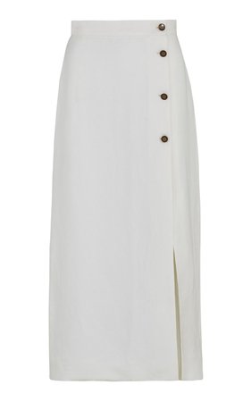 The Sadie Linen-Silk Blend Skirt by Giuliva Heritage | Moda Operandi