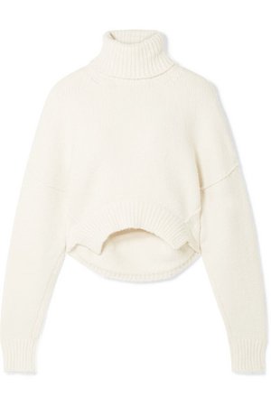 Golden Goose Deluxe Brand | Amber cropped knitted turtleneck sweater | NET-A-PORTER.COM
