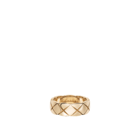 Chanel - COCO CRUSH RING QUILTED MOTIF, SMALL VERSION, 18K BEIGE GOLD