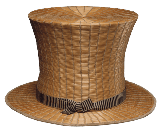 victorian straw top hat