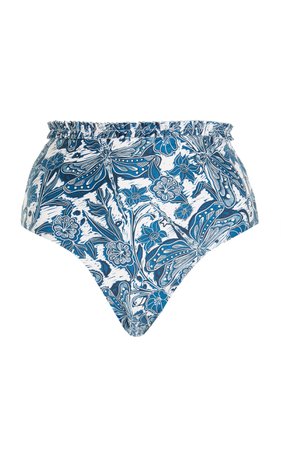 Nopal Printed High-Rise Bikini Bottom By Agua By Agua Bendita | Moda Operandi