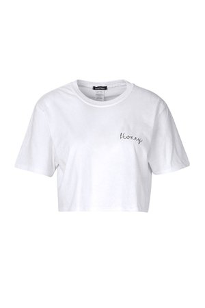 Petite 'Honey' Slogan T-Shirt