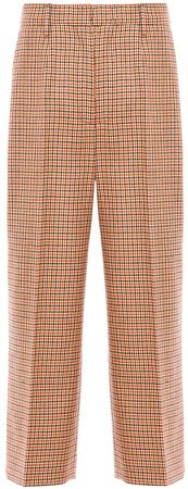 Houndstooth check trousers