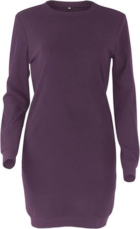 Women's Fleece Long Sweatshirt Dress