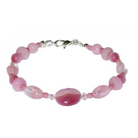 Pink and Clear Bracelet