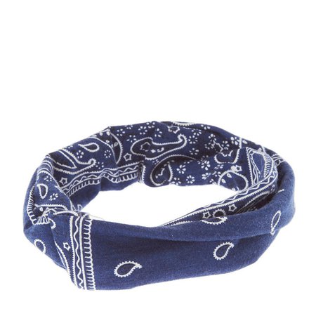 Blue Bandana Print Headwrap | Claire's US