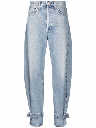 Shop AGOLDE ankle-strap tapered jeans with Express Delivery - FARFETCH