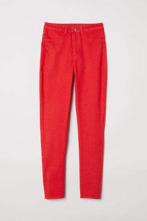 Super Skinny High Jeans - Red