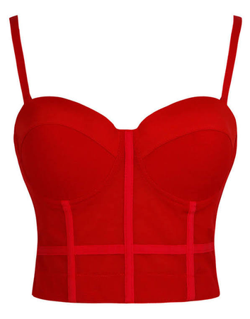 Ruby red bustier
