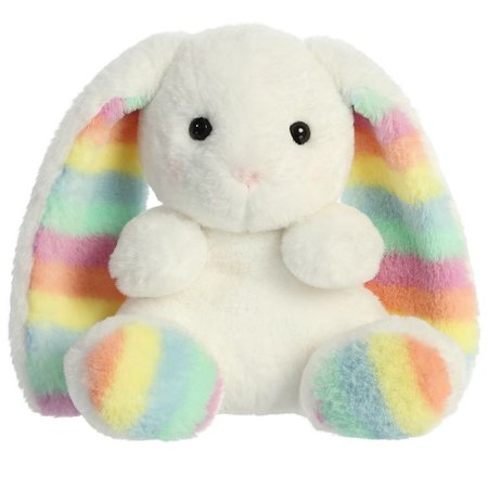 pastel rainbow bunny plushie