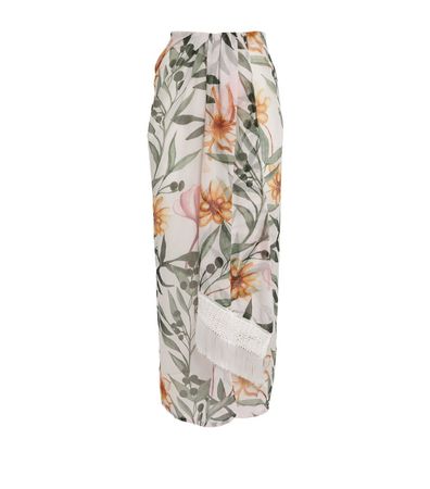 Sale | PatBO Fringed Jasmin Beach Skirt | Harrods AU
