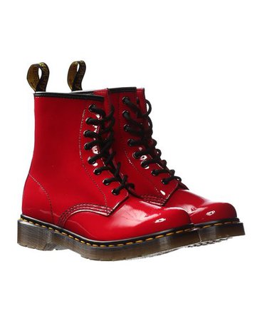 Doc Martens Red Patent Leather Boots