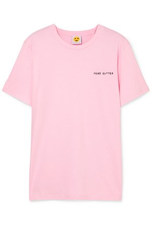 YEAH RIGHT NYC | Embroidered organic cotton-jersey T-shirt | NET-A-PORTER.COM